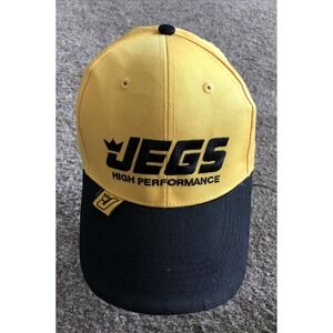Jegs High Performance Racing Baseball Hat Cap Yellow And Black Adjustable